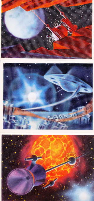 Illustration for article titled Space-Themed Soviet Postcards Are a Cosmic Delight